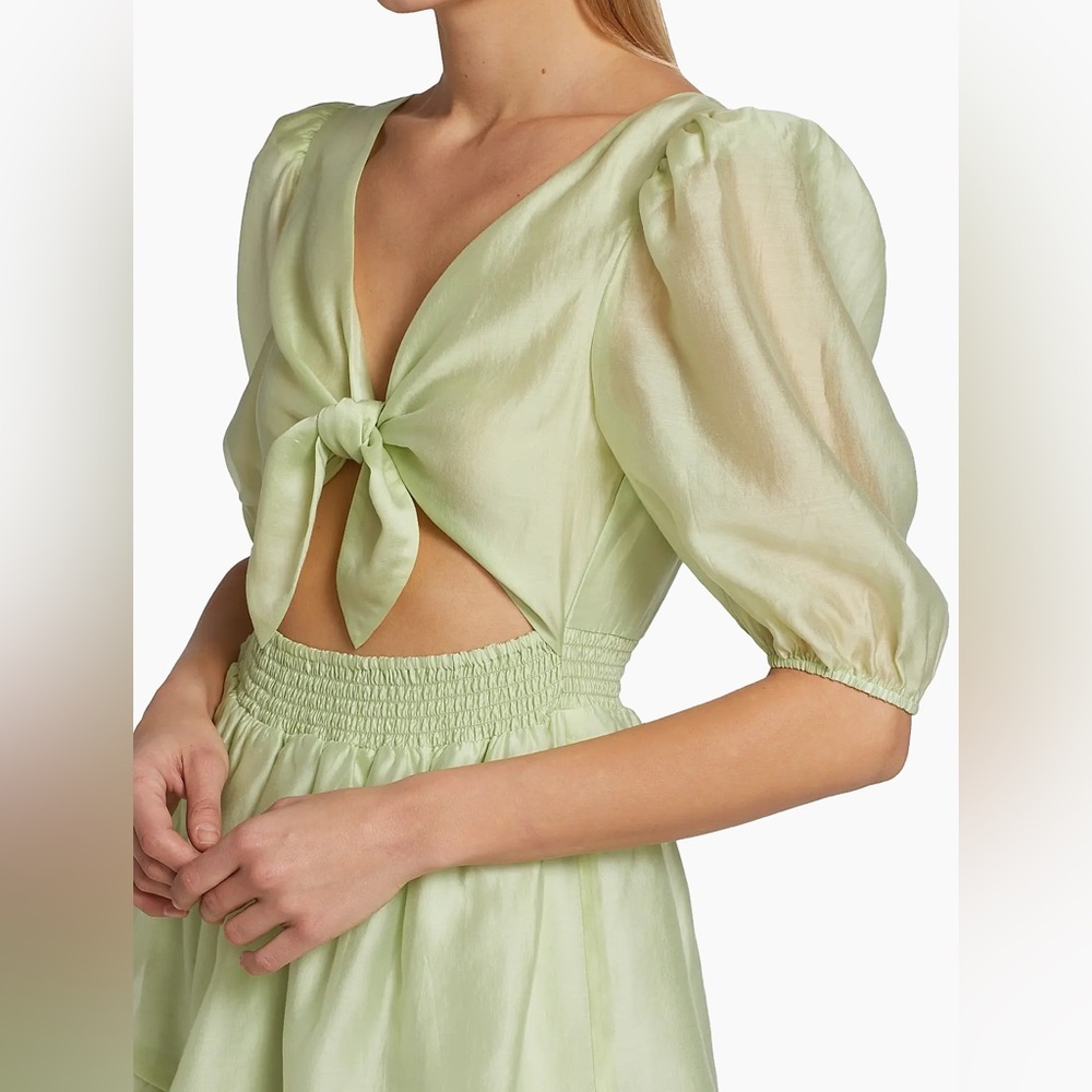 Wayf Tiered Midi Dress Mint Size M - Picture 3 of 14